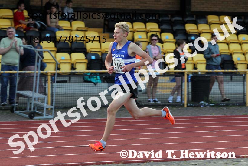 1500 metres, 2021 North East Grand Prix 5, Monkton, Wednesday, July 21st. Photo: David T. Hewitson/Sports for All Pics